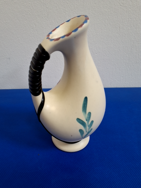 Blomstret keramik kande/vase